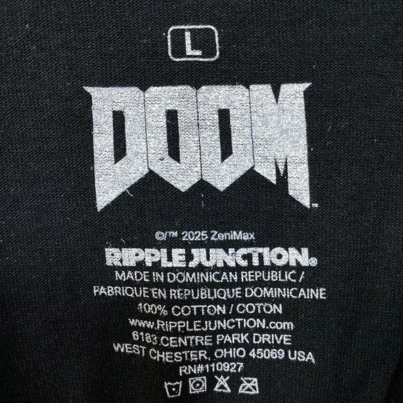 Doom Eternal Doom Slayer Cover Art Retro Game T-Shirt Large - Picture 5 of 5